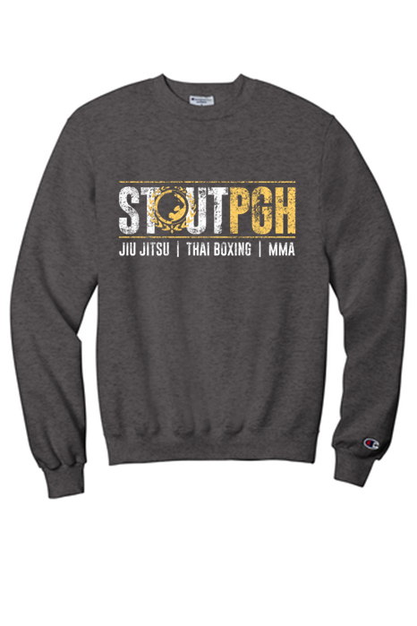 Stout PGH Distressed Banner Crew Neck 